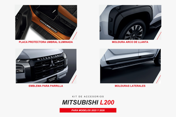 Kit de accesorios Mitsubishi L200 para modelos 2025