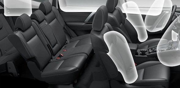 7 BOLSAS DE AIRE (DELANTERAS, LATERALES, DE CORTINA Y PARA RODILLAS DEL CONDUCTOR)