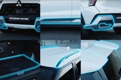 Kit Outlander Sport aleron en color negro