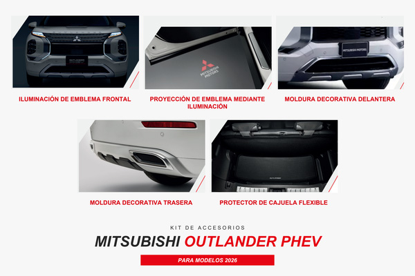 Kit de accesorios Mitsubishi Outlander PHEV para modelos 2026