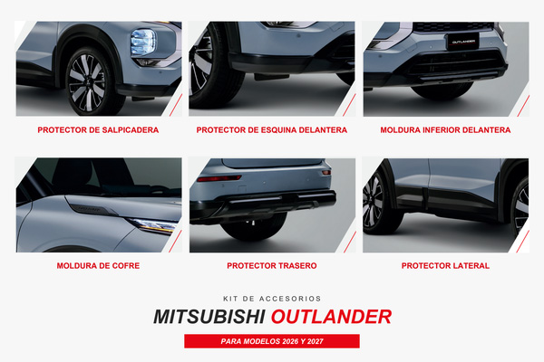 Kit de accesorios Mitsubishi Outlander para modelos 2026