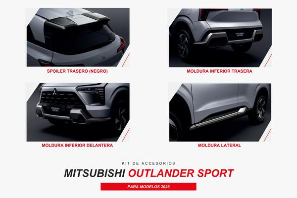 Kit de accesorios Mitsubishi Outlander Sport para modelos 2026
