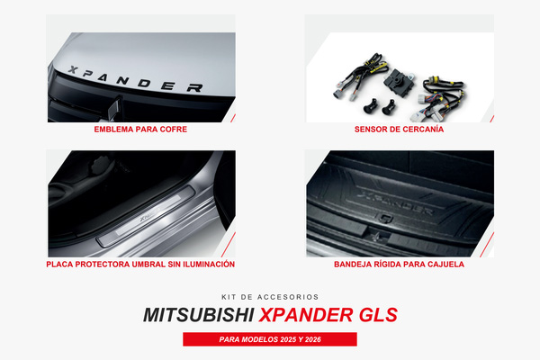 Kit de accesorios Mitsubishi Xpander GLS para modelos 2026