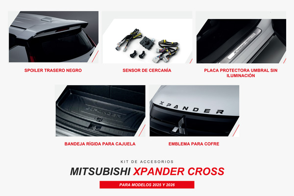 Kit de accesorios Mitsubishi Xpander Cross para modelos 2026