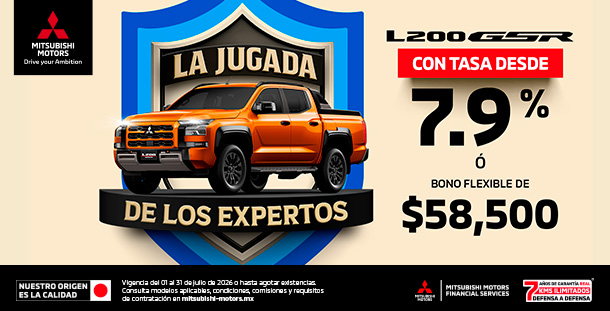 Promoción L200 GSR AT 4X4 DSL 2026 — tasa desde 7.9% o bono de $58,500
