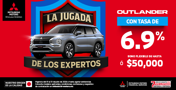 Promoción Outlander 2026 — tasa de 6.9% o bono de $50,000