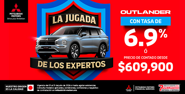 Promoción Outlander 2026 — precio de contado desde $609,900 MXN