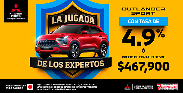 Promoción Outlander Sport 2026 — precio de contado desde $467,900 MXN